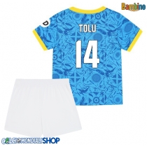 Maglie da calcio Wolves Tolu Arokodare #14 Terza Maglia Bambino 2025-26 Manica Corta (+ Pantaloni corti)
